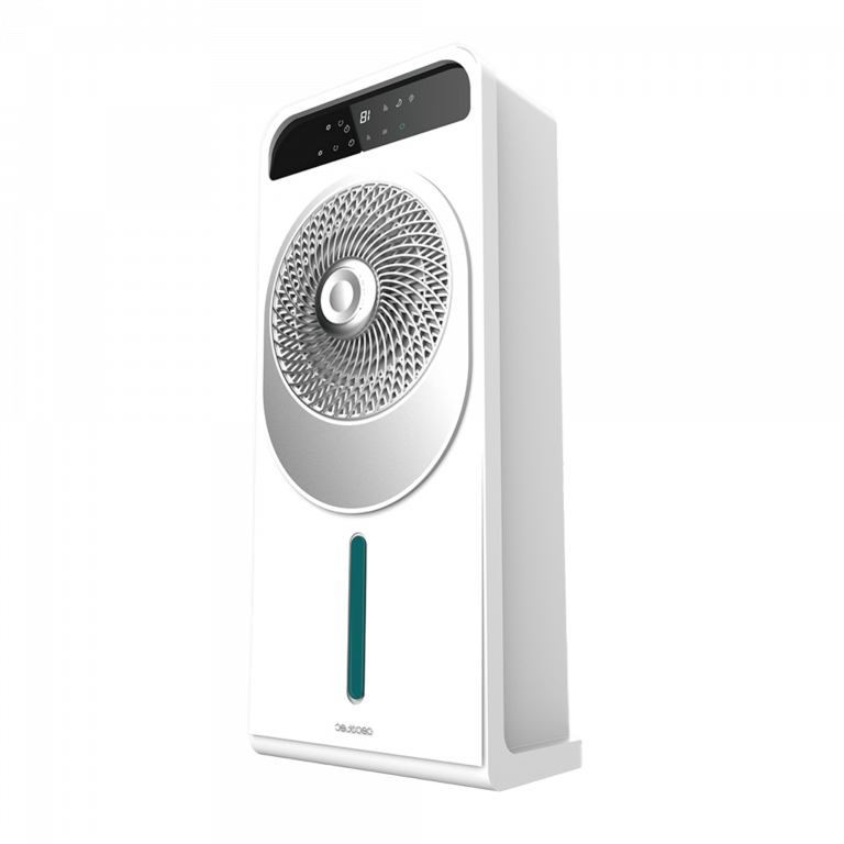 EnergySilence 4999 Cool Wave Climatizador evaporativo de diseño de 28W con motor DC, 5 L y 12 velocidades con oscilación.