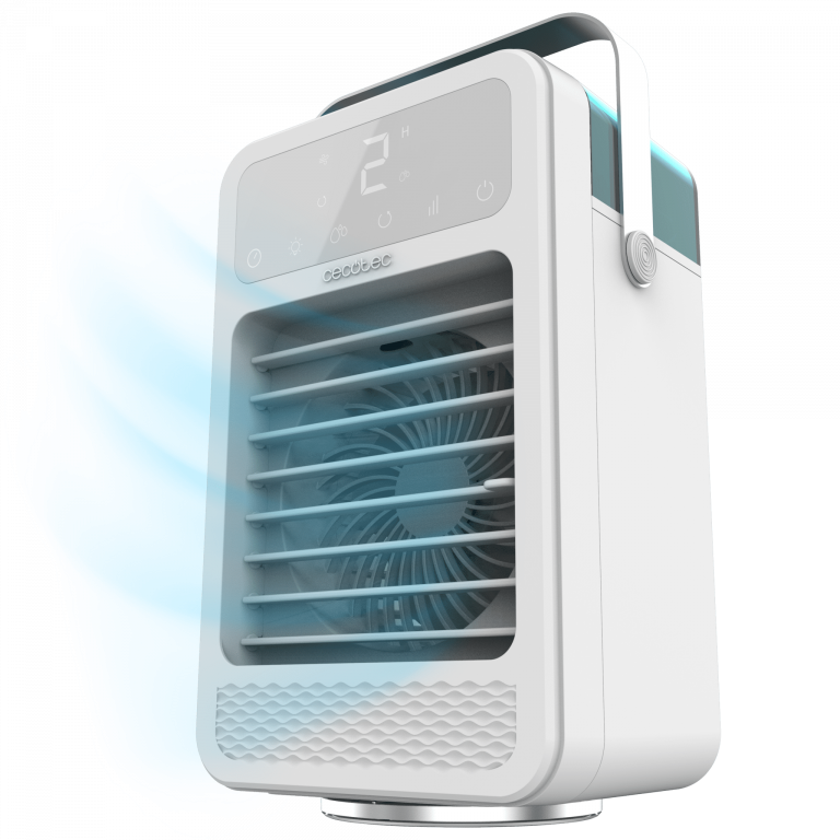 EnergySilence 600 DeskChill Rotate Climatizador de sobremesa de 500 ml, control táctil, display digital, oscilación y temporizador.