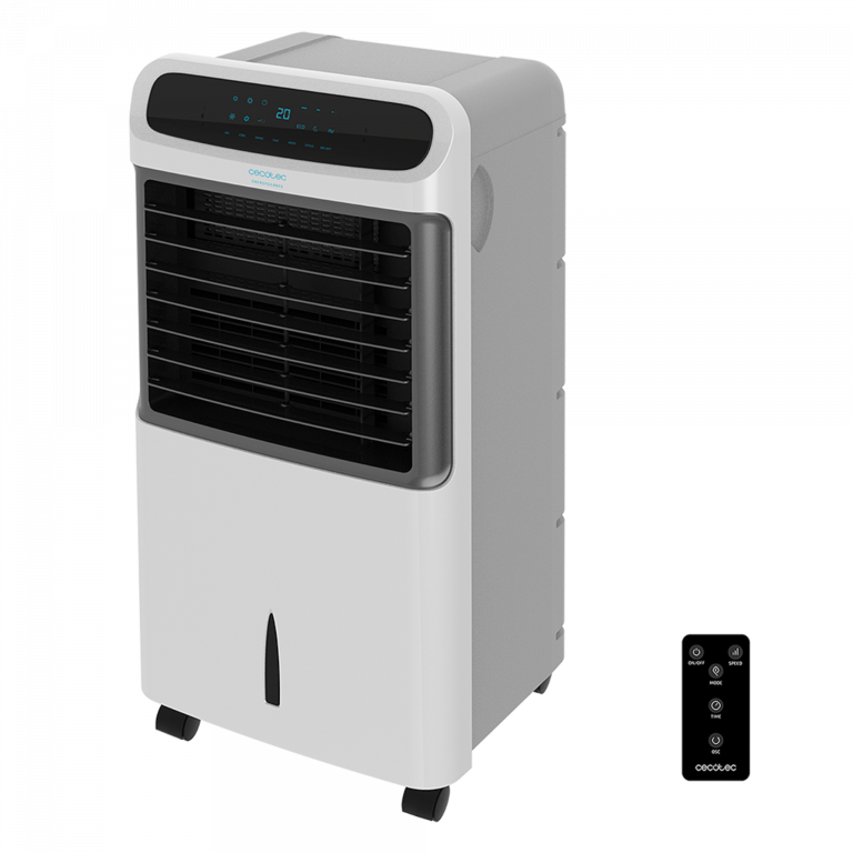 EnergySilence Puretech 6499 Climatizador Evaporativo de 80 W, Doble Función Frio/Calor, Caudal 600 m2/h, 12l de Capacidad, Temporizador hasta 8h y Velocidades