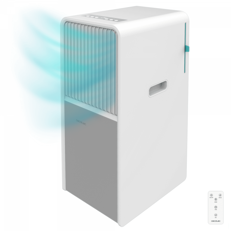 ForceClima 9150 Style Aire acondicionado portátil de diseño de 9000 BTU con mando a distancia y control táctil para un confort total.