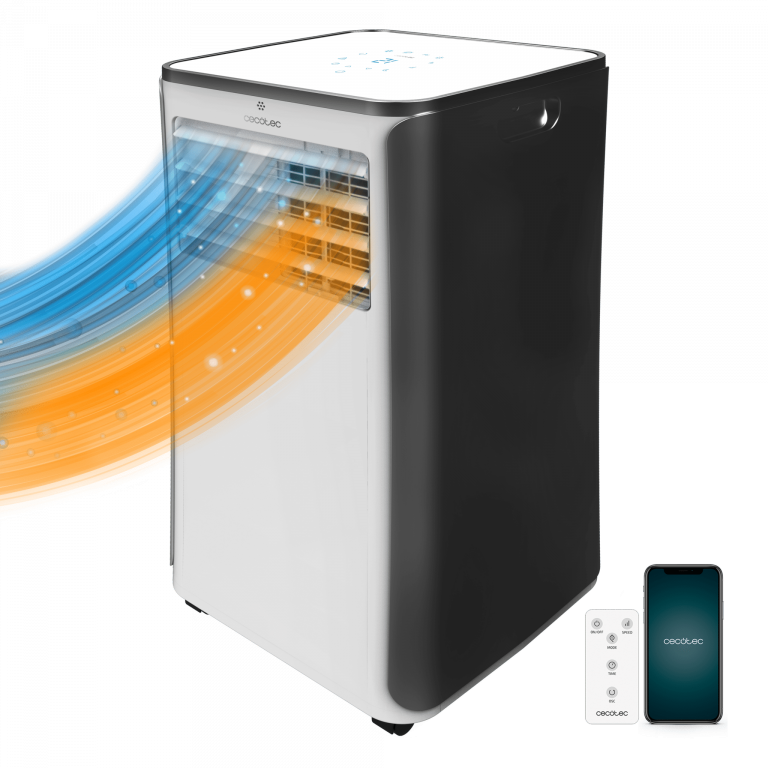 ForceClima 9500 Soundless Heating Connected Aire acondicionado portátil de 9000 BTU con bomba de calor y control por Wi-Fi. Incluye mando a distancia.