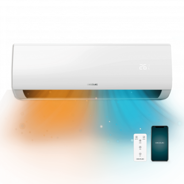 AirClima 12000 Smartfresh Connected Aire acondicionado split de 12000 BTU con bomba de calor, mando a distancia, control por wifi y pantalla LED.