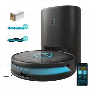 Conga 12090 Twice Roller Home&Fill Robot aspirador y friegasuelos con base de autovaciado de polvo y agua sucia y rellenado de agua limpia. Navegación ultraprecisa con láser integrado. Potencia de succión de 4000 Pa. Fregado profesional con ro...