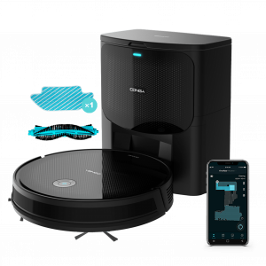 Conga 2499 Ultra Home Advanced Robot aspirador con base de autovaciado. Cuenta con tecnología giroscópica, limpieza ordenada de la totalidad de la superficie recorrida. Friega, aspira y barre a la vez. Potencia de succión de 2100 Pa. APP. Cepillo ...