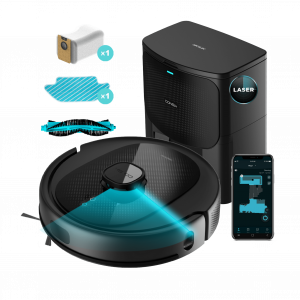 Conga 8290 Immortal Ultra Power Home Genesis Robot aspirador con navegación láser y base de autovaciado. Bolsa de 3 litros. 4 en 1: barre, aspira, friega y pasa la mopa. 7000 Pa. 280 minutos de autonomía. Mopa de fregado. 1 cepillo lateral. 3 nive...
