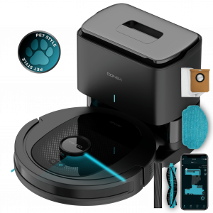 Conga 8490 Ultimate Ultra Power Home Robot aspiradorcon tecnología de navegación láser. Base de autovaciado 2,5 L de capacidad. Limpieza 4 en 1: barre, aspira, friega y pasa la mopa. Potencia de succión de 7000 Pa. Hasta 170 minutos de autonomía. ...