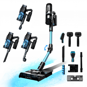 Conga Rockstar 1500 Ray Ergowet Animal Aspirador escoba sin cables sin bolsa 3 en 1 con ciclón paralelo. Potencia 215 W y 12 kPa. 60 minutos de autonomía. Tubo flexible, cepillo Jalisco y depósito de 500 ml. Además de un accesorio alargado para mu...