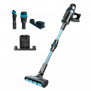 Conga RockStar 2500 Titanium ErgoWet Aspirador escoba sin cables sin bolsa. Con cepillo Jaliscazo. 680 W de potencia y 26 kPa. 230 aW. Autonomía de 90 minutos. 4 modos de funcionamiento. Pantalla digital. Sistema Ergowet.