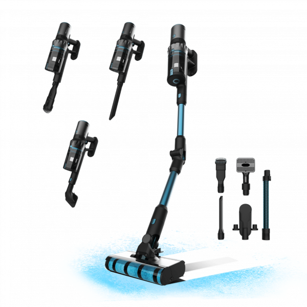Conga Rockstar 3500 Storm ErgoTwice Animal Aspirador vertical 3 en 1 con ciclón paralelo. Potencia de 510 W, 30 kPa y 150 aW. 70 minutos de autonomía. Tubo flexible, cepillo Jalisco, accesorio especial para muebles y esquinas y accesorio para anim...