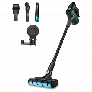 Conga Rockstar 700 X-Treme, Aspirador Escoba Sin Cables y Sin Bolsa, 430W de Potencia y 24 KPA, 3 en 1: Vertical, Escoba y de Mano, Motor Digital, Modo Auto, Tubo Flexible, 65 min de Autonomía