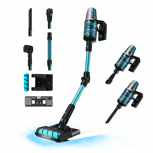 Conga Rockstar 7500 Astral ErgoWet Animal T Aspirador vertical 4 en 1 con potencia 680 W, 30 kPa y 90 minutos de autonomía. Cepillo Jalisco. Con 250 AW de potencial. Incluye Water Tank.