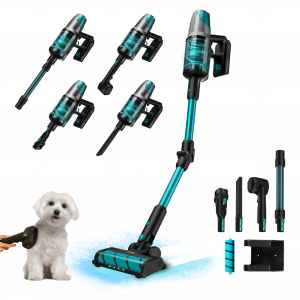 Conga Rockstar 7500 Astral Flex Animal Aspirador escoba sin cables sin bolsa 3 en 1 con potencia 680 W, 30 kPa y 90 minutos de autonomía. Cepillo Jaliscazo. Con 250 AW de potencia. Tubo flex.