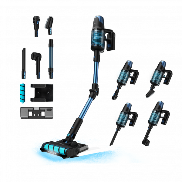 Conga Rockstar 8500 Infinity ErgoWet Animal T Aspirador vertical 4 en 1 con potencia 680 W, 30 kPa y 100 minutos de autonomía. Cepillo Jalisco. Con 250 AW de potencial. Incluye Water Tank y accesorio para animales.