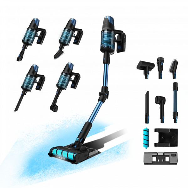 Conga Rockstar 8500 Infinity ErgoWet Animal  Turbo Aspirador vertical 4 en 1 con potencia 680 W , 30 kPa y 100  minutos de autonomía. Cepillo Jaliscazo. Con 250 AW de potencial. Water tank, accesorio especial para animales y accesorio motorizado.