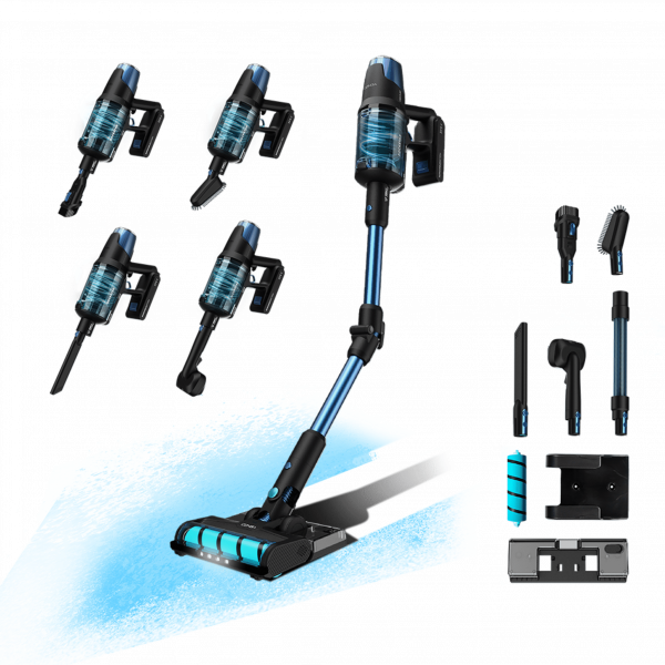 Conga Rockstar 8500 Infinity ErgoWet Pet Aspirador escoba sin cables sin bolsa 4 en 1 con potencia 680 W , 30 kPa y 100 minutos de autonomía. Cepillo Jaliscazo. Con 250 AW de potencial. Water tank y accesorio especial para animales