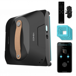 Conga Windroid 1390 Double Spray Connected Robot limpiacristales 3 en 1: pulveriza,  limpia y seca. Pulveriza con spray en cada lateral. 8 modos de limpieza. Incluye app y mando para un control total de movimiento. 4 mopas. Limpia en distintas sup...