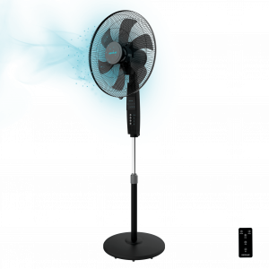 EnergySilence 610 MaxFlow Control. Ventilador de Pie con Mando a Distancia y Temporizador, 70 W, 18 Pulgadas (45 cm), 6 Aspas, Motor Cobre, 3 Velocidades, Oscilación 75º, Indicador LED