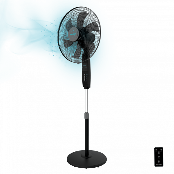 EnergySilence 610 MaxFlow Control. Ventilador de Pie con Mando a Distancia y Temporizador, 70 W, 18 Pulgadas (45 cm), 6 Aspas, Motor Cobre, 3 Velocidades, Oscilación 75º, Indicador LED