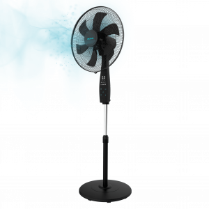 EnergySilence 620 MaxFlow Smart. Ventilador de Pie con Mando a Distancia y Temporizador, 70 W, 18 Pulgadas (45 cm), 6 Aspas, Motor Cobre y 3 Velocidades,