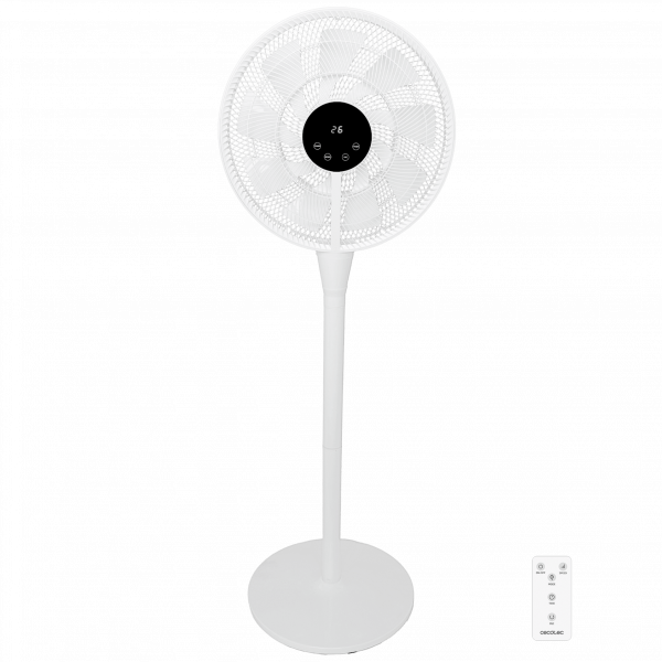 Energysilence 1000 Smart Control Ventilador de pie de 16" con 25 W y motor DC, con mando a distancia, control táctil y pantalla, temporizado y oscilación.