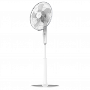 EnergySilence 1010 ExtremeFlow. Ventilador de Pie con Temporizador, 60 W, 10 aspas, Potente, Oscilante, Silencioso, 3 velocidades, Regulable, Motor de Cobre, Blanco