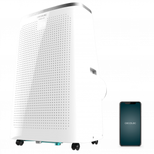 Force Clima 14750 Cold&Warm Connected. Aire Acondicionado Portátil 14000 BTU, Bomba de Calor, Control WiFi, Mando a Distancia, 3 velocidades, 5 Modos, Pantalla LED, Temporizador