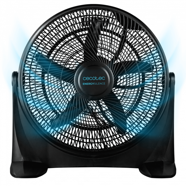 EnergySilence 2000 FloorFlow Ventilador industrial con 90 W, 20", 3 velocidades, 5 aspas, uso sencillo y máxima seguridad.