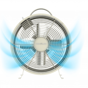 EnergySilence 399 RetroDesk Beige Ventilador de sobremesa estilo retro color beige  de 8" con 25 W y 4 aspas.