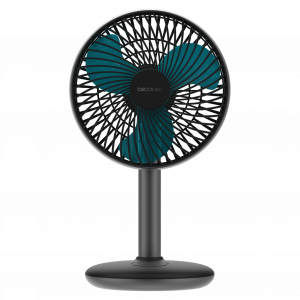 EnergySilence 4000 Portable Desk Dark Ventilador de sobremesa de batería con 4000 mAh, control táctil y 4 velocidades.