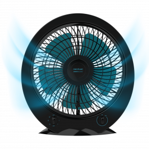 EnergySilence 4500 Power Box Black Ventilador de suelo con 45 W, 12 pulgadas, 3 velocidades, temporizador, silencioso, uso sencillo y máxima seguridad.