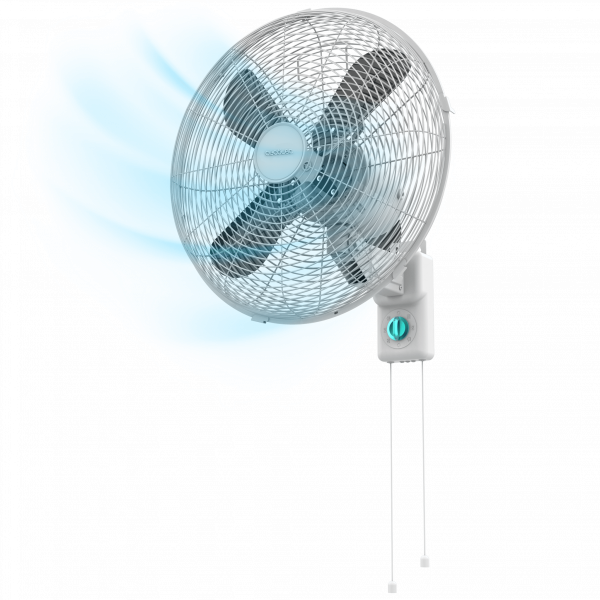 EnergySilence 4500 Power Wall Ventilador de pared de 18 ", con 50 W, 3 velocidades, 4 aspas y uso sencillo.