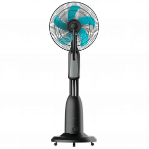 EnergySilence 489 Freshessence Ventilador nebulizador con 90 W, depósito de 2,8 litros, 5 aspas, control remoto, temporizador y oscilación.
