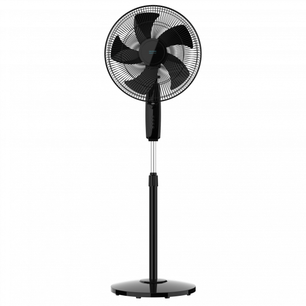 EnergySilence 514 MaxFlow Black Ventilador de pie con 16", con 45W, temporizador, 3 velocidades y oscilación.