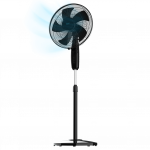 EnergySilence 515 MaxFlow Black Ventilador de pie con 16", con 45W, temporizador, 3 velocidades y oscilación.