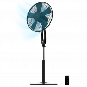 EnergySilence 560 Max Smart Ventilador de pie de 16" con 45 W, temporizador, mando a distancia y pantalla LED.