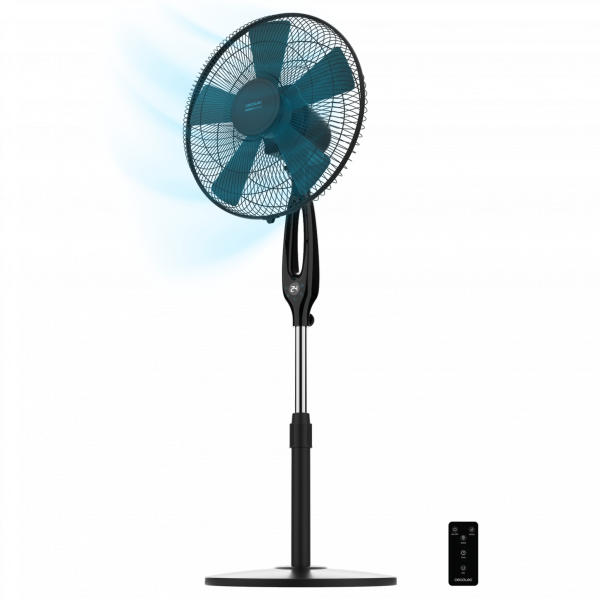 EnergySilence 560 Max Smart Ventilador de pie de 16" con 45 W, temporizador, mando a distancia y pantalla LED.