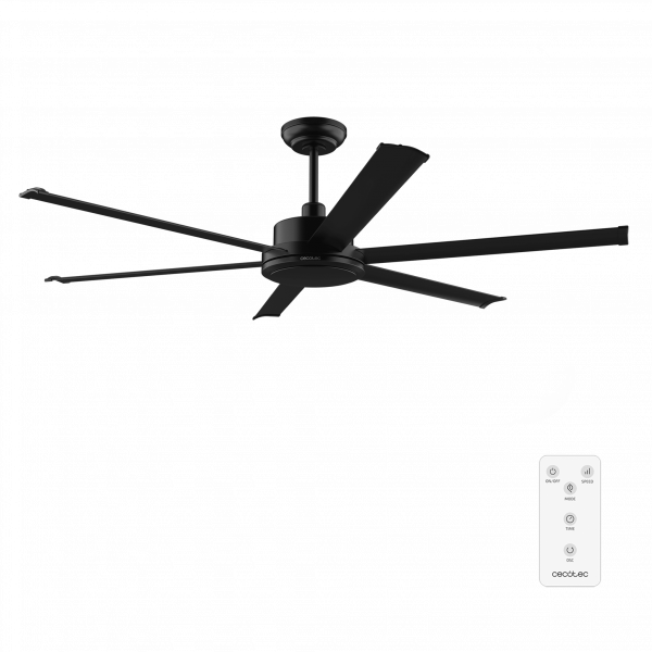EnergySilence Aero 10000 Pro Ventilador de techo con motor DC de 90 W y 100 pulgadas, mando a distancia, altura ajustable, temporizador programable hasta 8 horas, 6 aspas, 6 velocidades, modo winter-summer.