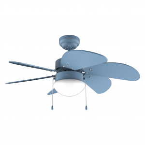 EnergySilence Aero 3600 Vision Full Blue Ventilador de techo de 50 W y 36” con lámpara, 3 velocidades, 6 aspas, modo winter-summer y uso sencillo.