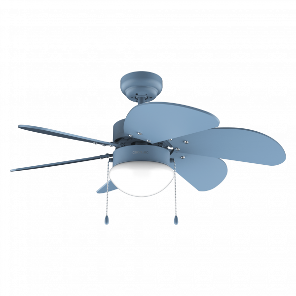 EnergySilence Aero 3600 Vision Full Blue Ventilador de techo de 50 W y 36” con lámpara, 3 velocidades, 6 aspas, modo winter-summer y uso sencillo.