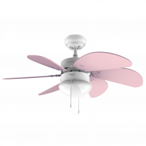 EnergySilence 3600 Vision Purple. Ventilador de techo de 50 W, Diámetro 92 cm, Lámpara, 3 Velocidades, 6 Aspas reversibles, Función Verano/Invierno, Interruptor de Cadena, Blanco/Lila