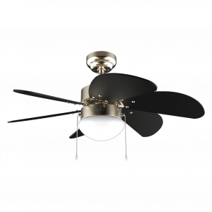 EnergySilence Aero 365 Gold&Wood Ventilador de techo de 50 W y 36” con lámpara, 3 velocidades, 6 aspas reversibles, modo winter-summer y uso sencillo.