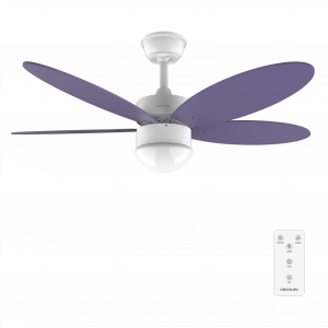 EnergySilence Aero 4250 Flow Purple. Ventilador de Techo con Mando a distancia, Temporizador y Luz LED, 40 W, Motor DC, 42", 5 Aspas Reversibles, 6 Velocidades, Función Invierno, Lila