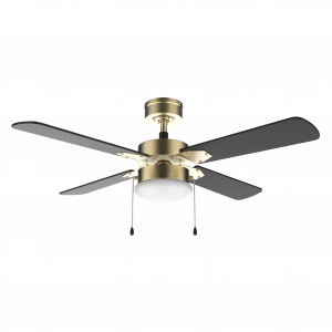 EnergySilence Aero 450 GoldBlack Ventilador de techo de 50 W y 42” con luz , 3 velocidades, 4 aspas y modo winter-summer.