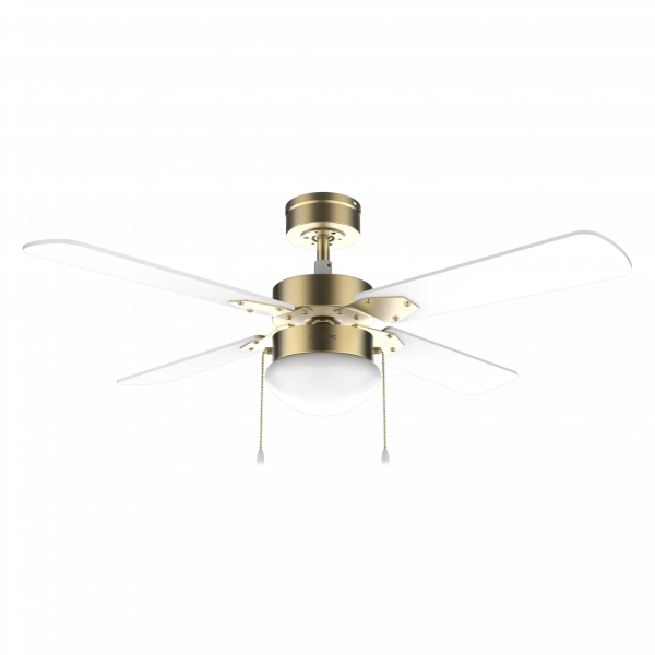 EnergySilence Aero 450 GoldWhite Ventilador de techo de 50 W y 42” con luz , 3 velocidades, 4 aspas y modo winter-summer.
