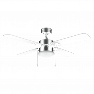 EnergySilence Aero 450 IronWhite Ventilador de techo de 50 W y 42” con luz , 3 velocidades, 4 aspas y modo winter-summer.