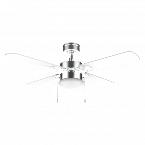 EnergySilence Aero 450 IronWhite Ventilador de techo de 50 W y 42” con luz , 3 velocidades, 4 aspas y modo winter-summer.