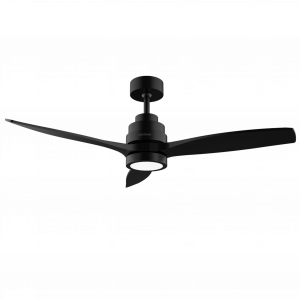 EnergySilence Aero 5200 Black Design. Ventilador de Techo con Mando a Distancia y Temporizador, 40W, Diámetro 132 cm, Motor DC, Luz LED, 6 Velocidades, Función invierno, Negro
