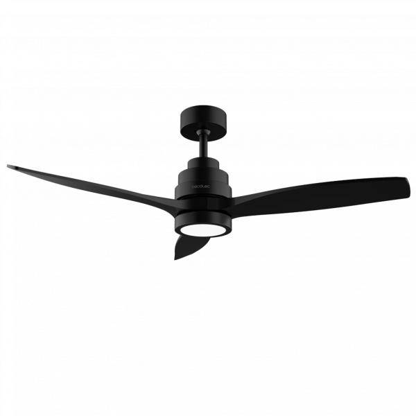EnergySilence Aero 5200 Black Design. Ventilador de Techo con Mando a Distancia y Temporizador, 40W, Diámetro 132 cm, Motor DC, Luz LED, 6 Velocidades, Función invierno, Negro