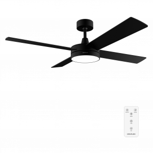 EnergySilence Aero 5200 Black Line Ventilador de techo de 65 W y 52” con luz LED.