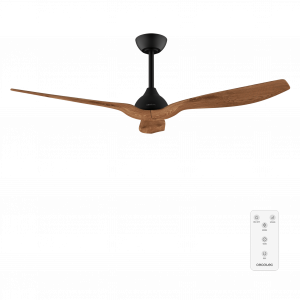 EnergySilence Aero 5200 BlackWood Ventilador de techo con motor DC  de 35 W y 52" con motor DC, mando a distancia, altura ajustable , temporizador programable, modo winter-summer.